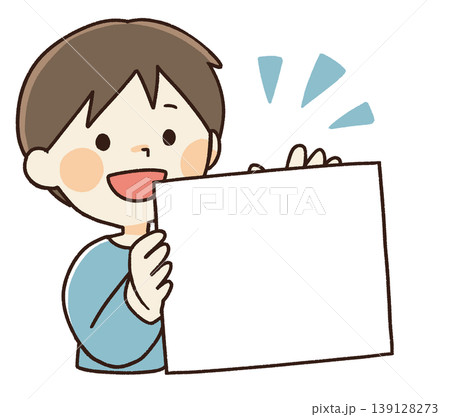 看板を持った子供のイラスト 看板を持った子供のイラスト 139128273