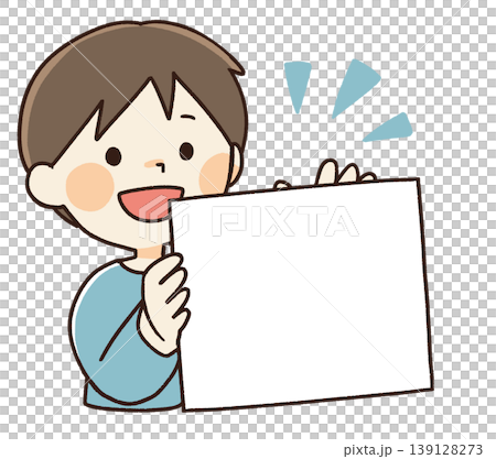 看板を持った子供のイラスト 看板を持った子供のイラスト 139128273