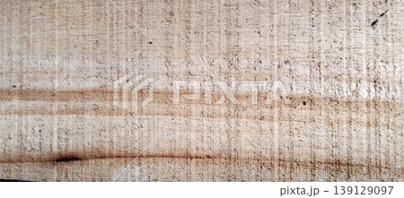 Natural Wood Texture with Coarse Grain and Horizontal Line Pattern 139129097