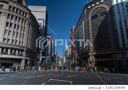 中央区銀座・休日の歩行者天国【都市イメージ】 中央区銀座・休日の歩行者天国【都市イメージ】 139129449