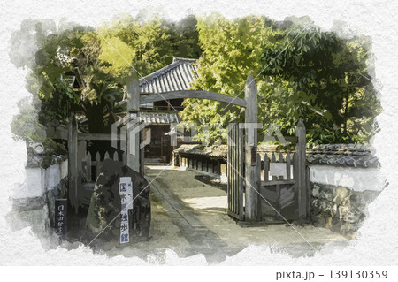 水彩画風 佐伯 国木田独歩館 大分県佐伯市 水彩画風 佐伯 国木田独歩館 大分県佐伯市 139130359
