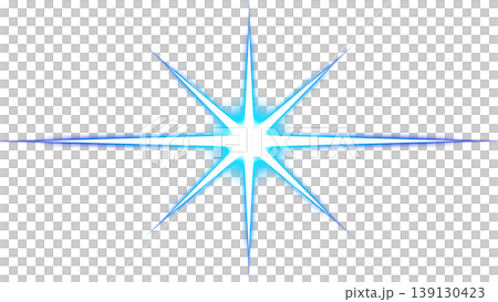 Blue light starburst and lens flare transparent background material Blue light starburst and lens flare transparent background material 139130423