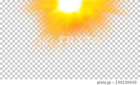 Golden sunlight rays shining from above onto a transparent background. Golden sunlight rays shining from above onto a transparent background. 139130430