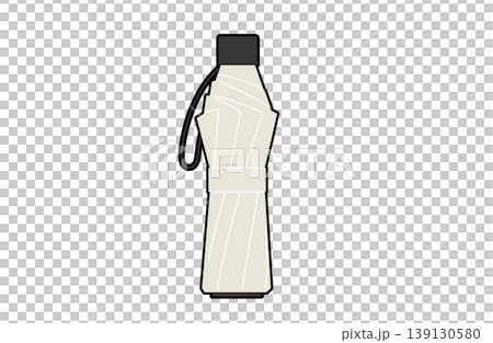白い折り畳み日傘のイラスト 139130580