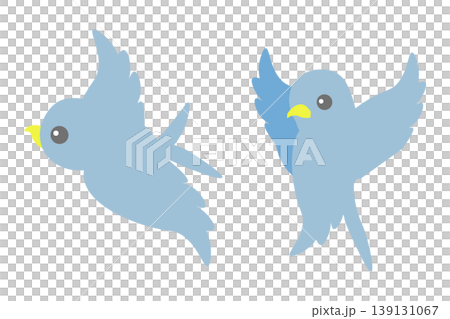 Blue bird illustration set Blue bird illustration set 139131067