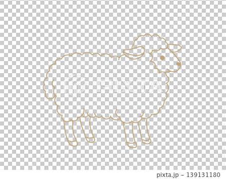 Simple sheep, outline only. 139131180