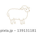 シンプルな羊　白 139131181
