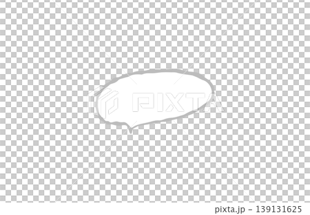 手書き風 グレーの線の吹き出しイラスト ラフな楕円形 手書き風 グレーの線の吹き出しイラスト ラフな楕円形 139131625