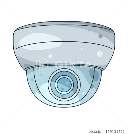Illustration of dome security camera Illustration of dome security camera 139131722