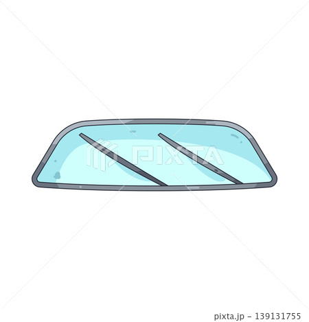 Illustration of windshield with wipers Illustration of windshield with wipers 139131755