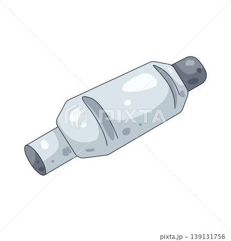 Illustration of catalytic converter Illustration of catalytic converter 139131756