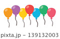 colorful balloons flying for birthday and celebration party concept 139132003