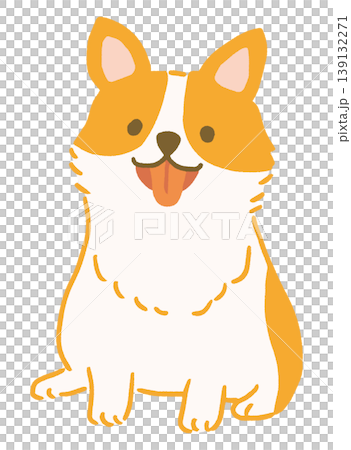 柯基犬坐姿的向量插圖 柯基犬坐姿的向量插圖 139132271