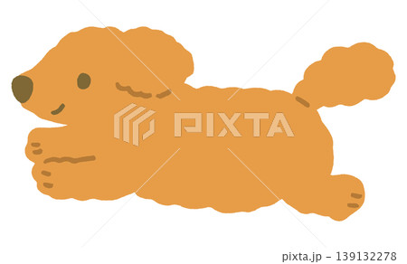 走るトイプードルのかわいいベクターイラスト 走るトイプードルのかわいいベクターイラスト 139132278