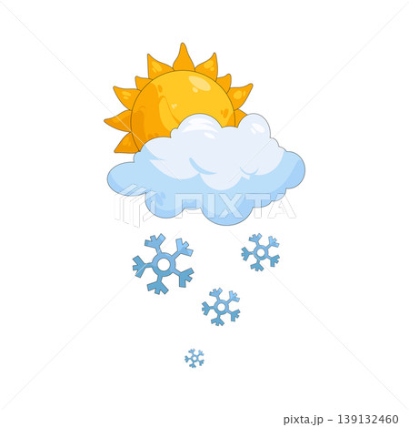Illustration of Sun and snow Illustration of Sun and snow 139132460