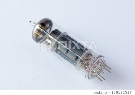vintage vacuum tubes isolated on white background. 139132517