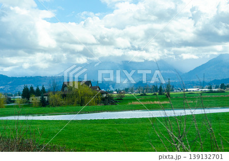 View of Canada Countryside, Fraser Valley, BC View of Canada Countryside, Fraser Valley, BC 139132701
