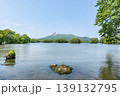 北海道　夏の大沼国定公園　大沼越しに見る北海道駒ヶ岳 139132795