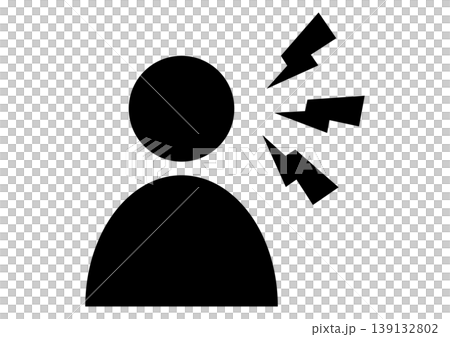 大声がうるさい人　騒音　迷惑　アイコン　ベクターイラスト 139132802