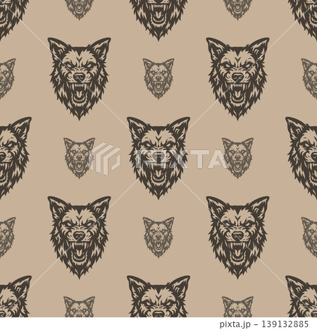 Vector pattern tribal dog logo Vector pattern tribal dog logo 139132885