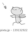 バドミントン！ネット際の猫 139132922