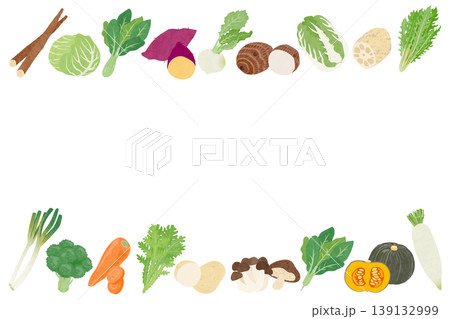 いろいろな野菜のフレームイラスト 139132999