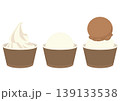 カップに入ったアイスクリームのベクターイラスト(ソフトクリーム・ダブル) 139133538