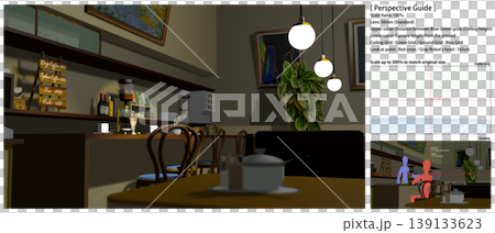 復古咖啡店場景,可作為動漫背景(包含透視參考數據,方便添加角色)。 復古咖啡店場景,可作為動漫背景(包含透視參考數據,方便添加角色)。 139133623