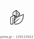 Green Building Leaf Logo Sustainable Real Estate Concept 139133922