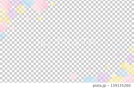 水彩風お花の爽やか可愛いフレーム 139135260