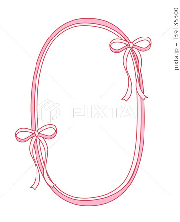 Vintage frame with wavy lines and bows. Vector illustration coquette style, perfect for wedding invitations, birthday cards, and holiday decor. Vintage frame with wavy lines and bows. Vector illustration coquette style, perfect for wedding invitations, birthday cards, and holiday decor. 139135300