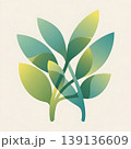 Abstract Green Yellow Leaves Nature Inspired Design 139136609