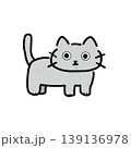こちらを見ている灰色猫 139136978