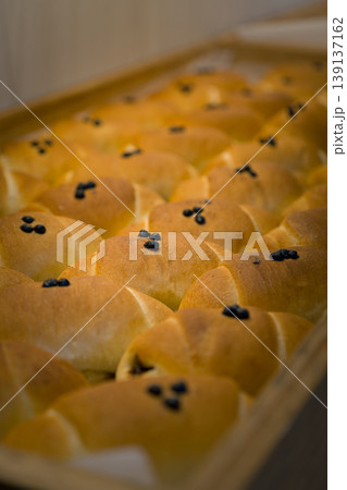 きれいに並んだパン きれいに並んだパン 139137162
