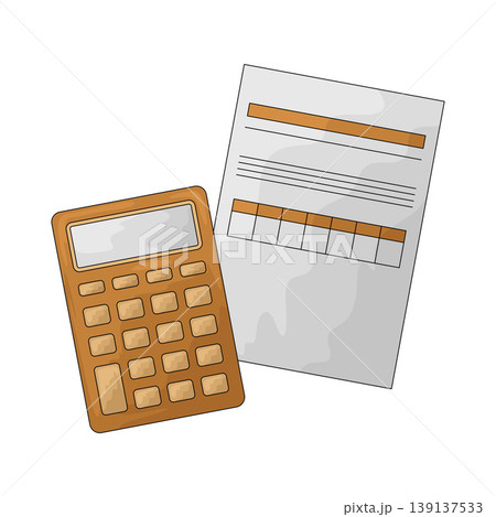 Illustration of Tax Calculator Illustration of Tax Calculator 139137533