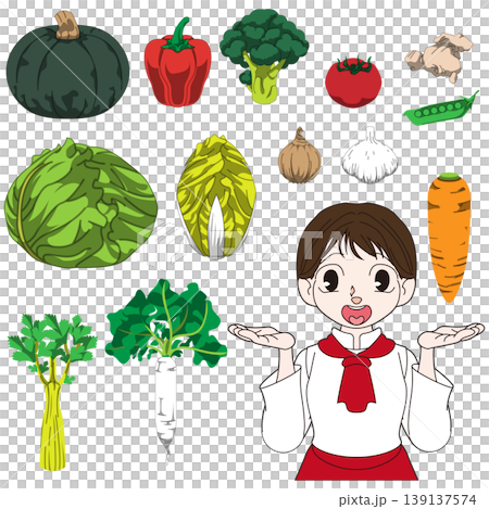 Full-body character illustration of a chef 139137574