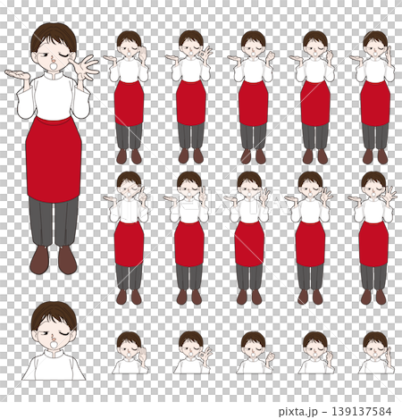 Full-body character illustration of a chef Full-body character illustration of a chef 139137584