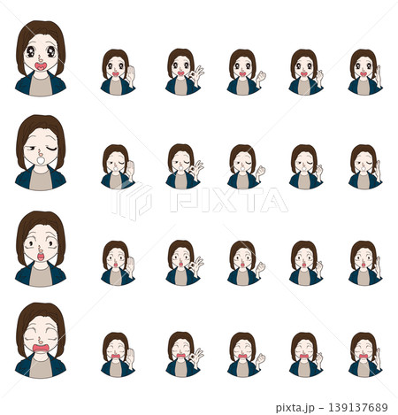 オフィスワーカーの人物イラスト オフィスワーカーの人物イラスト 139137689