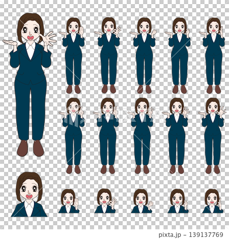 スーツの人物イラスト 139137769