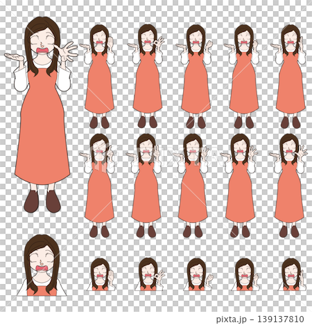 説明・解説に使える全身キャラクター素材 139137810