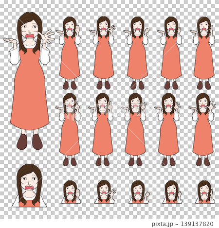 説明・解説に使える全身キャラクター素材 139137820