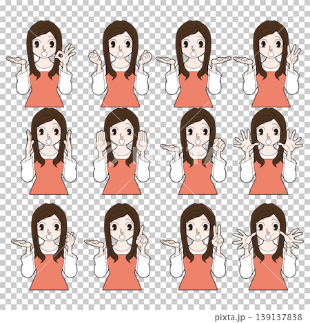 説明・解説に使える全身キャラクター素材 139137838