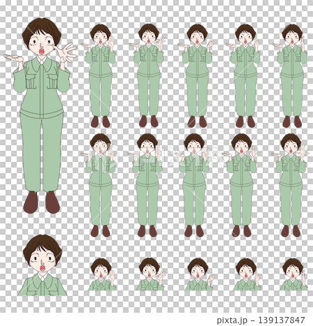 Illustrations of construction site staff Illustrations of construction site staff 139137847