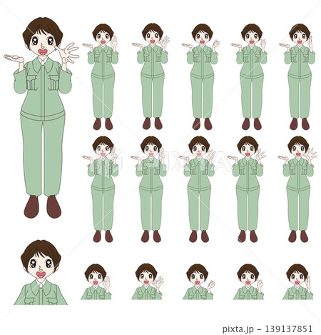 建設現場スタッフの人物イラスト 建設現場スタッフの人物イラスト 139137851