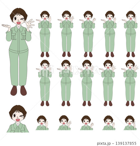 建設現場スタッフの人物イラスト 建設現場スタッフの人物イラスト 139137855