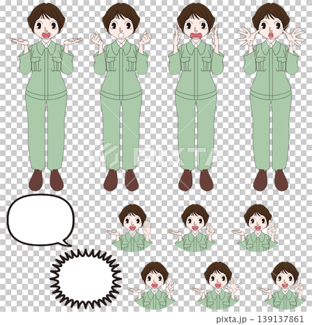 建設現場スタッフの人物イラスト 139137861