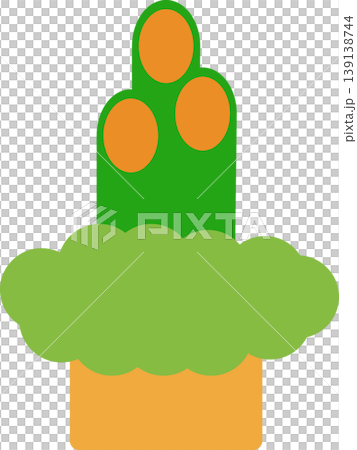 Illustration material of simple Kadomatsu 139138744