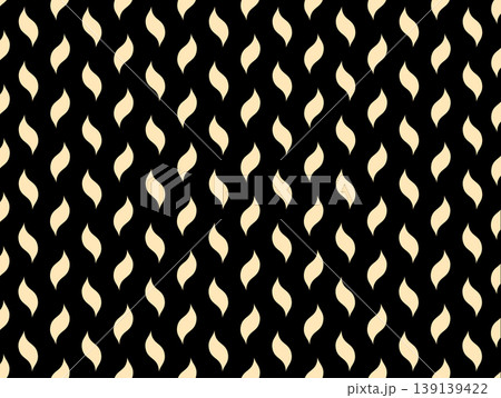 The geometric pattern with wavy lines. Seamless vector background. Golden and black texture. Simple lattice graphic design 139139422