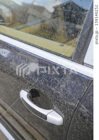 黄砂で汚れた車 黄砂で汚れた車 139140252