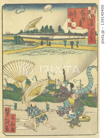 浪花百景：長町裏遠見難波蔵 139140400